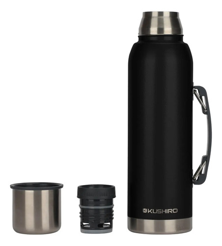 [KU1TER0013] Termo Kushiro negro 1200 ml con manija - 24 h