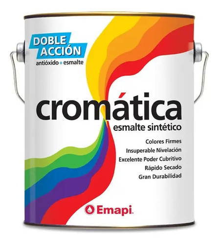 [96006816] Emapi - Cromática Negro Brill. X4Lt