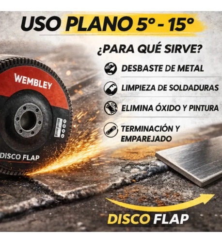 [AB0178] DISCO FLAP OXIDO DE ALUMINIO  41/2 x  40 - MERREL´S