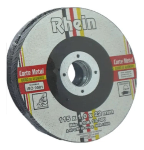 DISCO CENTRO DEPRIMIDO OXIDO ALUMINIO 4.5'' 115 x 3.2 x 22 - RHEIN