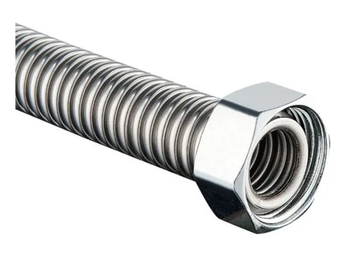 FLEXIBLE AGUA CORRUGADO ACERO INOXIDABLE CROMADO 1/2'' x 50 - MERREL´S