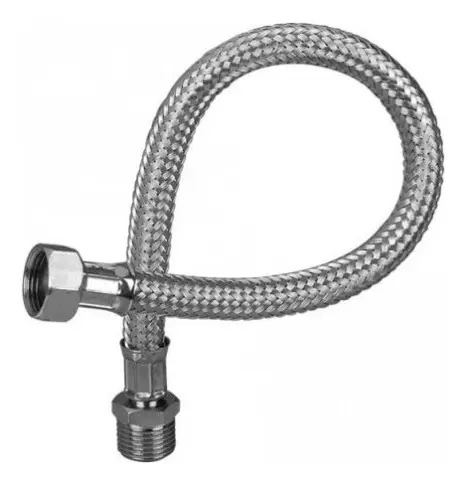 [SA0622] FLEXIBLE AGUA MALLADO AC INOXI CROMADO 1/2'' x 40 cm (AF 2075) - LATYN FLEX