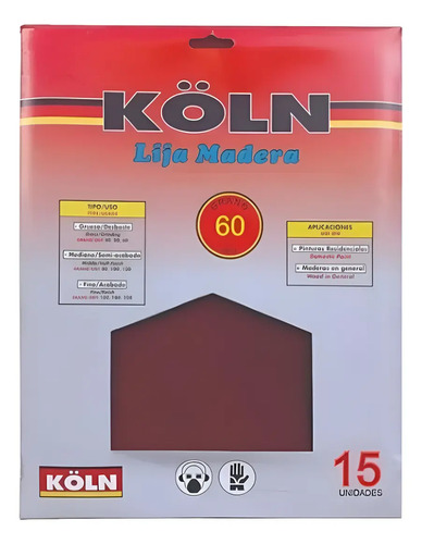 LIJA PARA MADERA GRANO 100 - KOLN