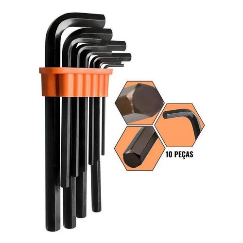 LLAVES HEXAGONALES ALLEN x 10 unid 1.5 - 10 mm - MERREL´S