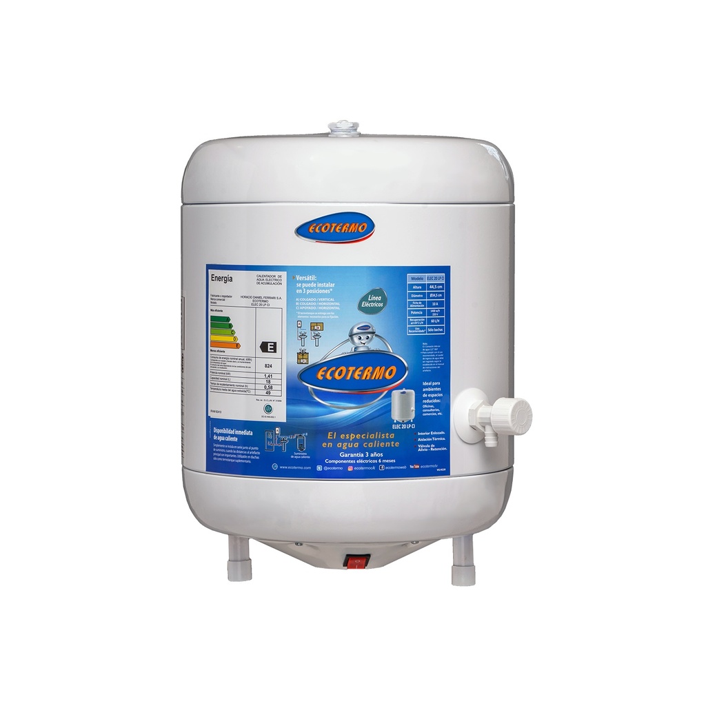 [TECO10I020] Termotanque Elect 20 Conex. Infer.