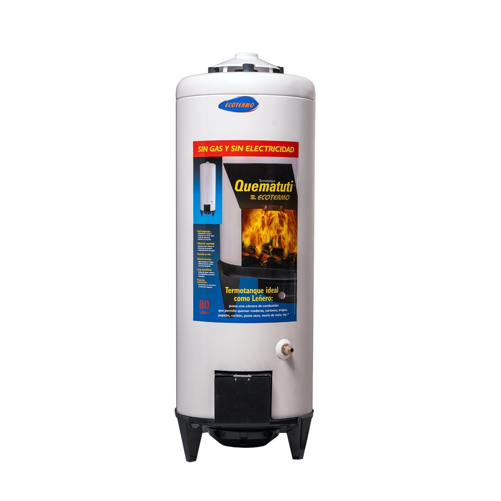 Termotanque leñero 80 lts.