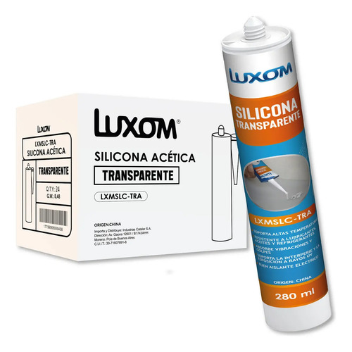 SELLADOR ADHESIVO SILICONA ACETICA UNIVERSAL 280 ml TRANSPARENT - OTTIM