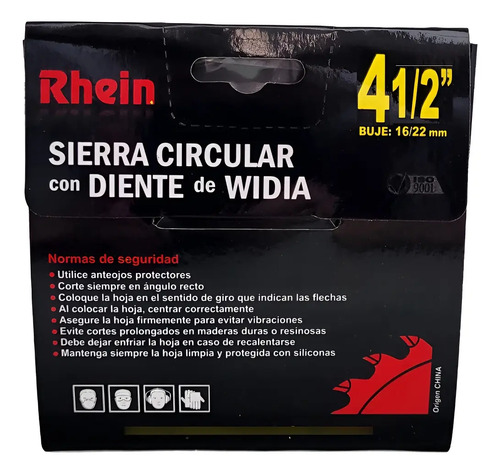 SIERRA CIRCULAR DIENTE WIDIA  41/2'' x 40 - RHEIN