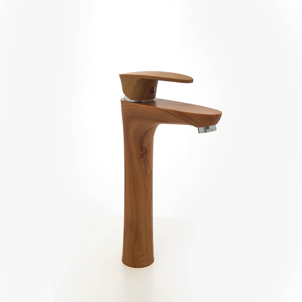 LAVATORIO DOHA ABS MADERA PICO ALTO 280MM RECTO*