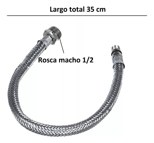 JUEGO FLEXIBLE para MONOCOMANDO 1/2 X 35 X 2 UNIDADES