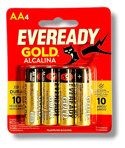 Pilas Alcalinas AA - Eveready Gold
