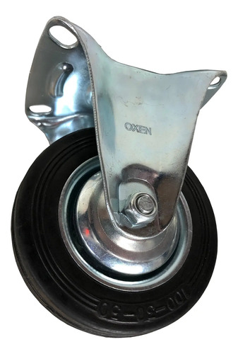 RUEDA CHAPA/GOMA 125MM C/BASE