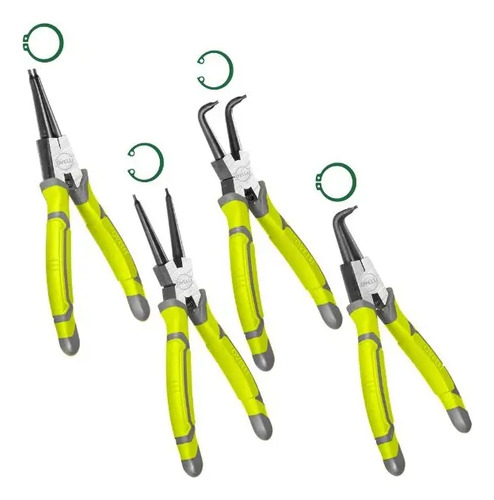 Kit 4 Pinzas Seeger 180mm 7'' Dyllu By Total